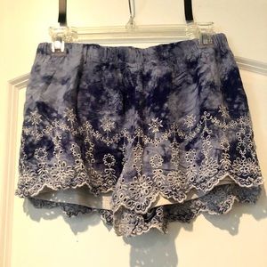Blue tie dye shorts size small